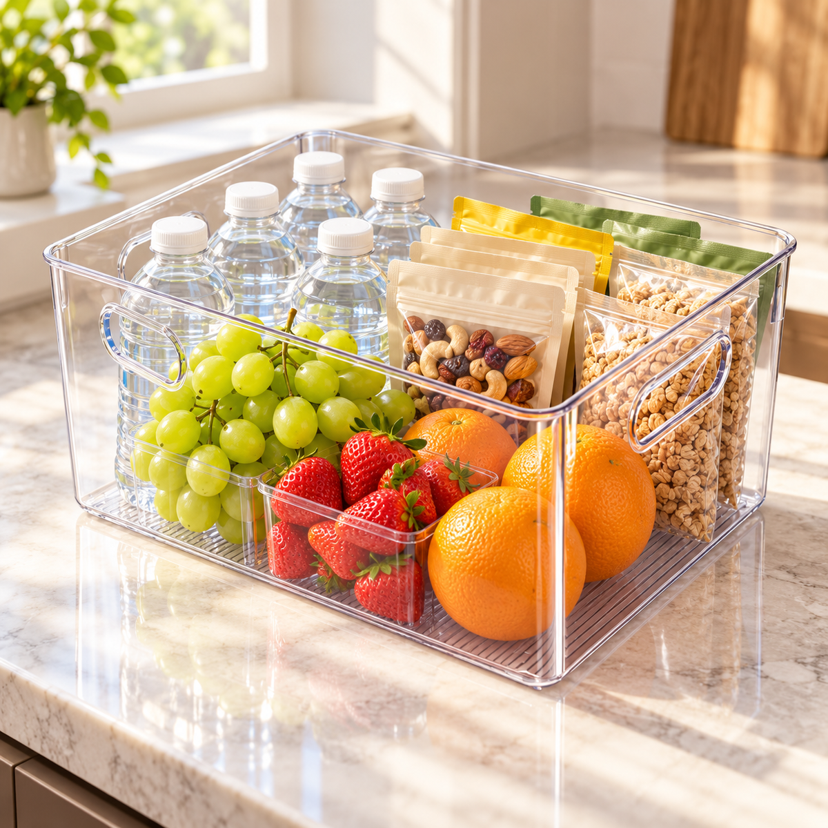 FreshKeeper™ Deep Fridge & Freezer Organizer Bin